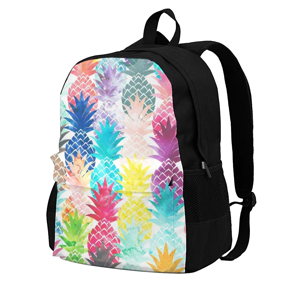 

Hawaiian Pineapple Tropical Backpacks Fruit Girl Breathable Kawaii Backpack Polyester Elementary School Bags