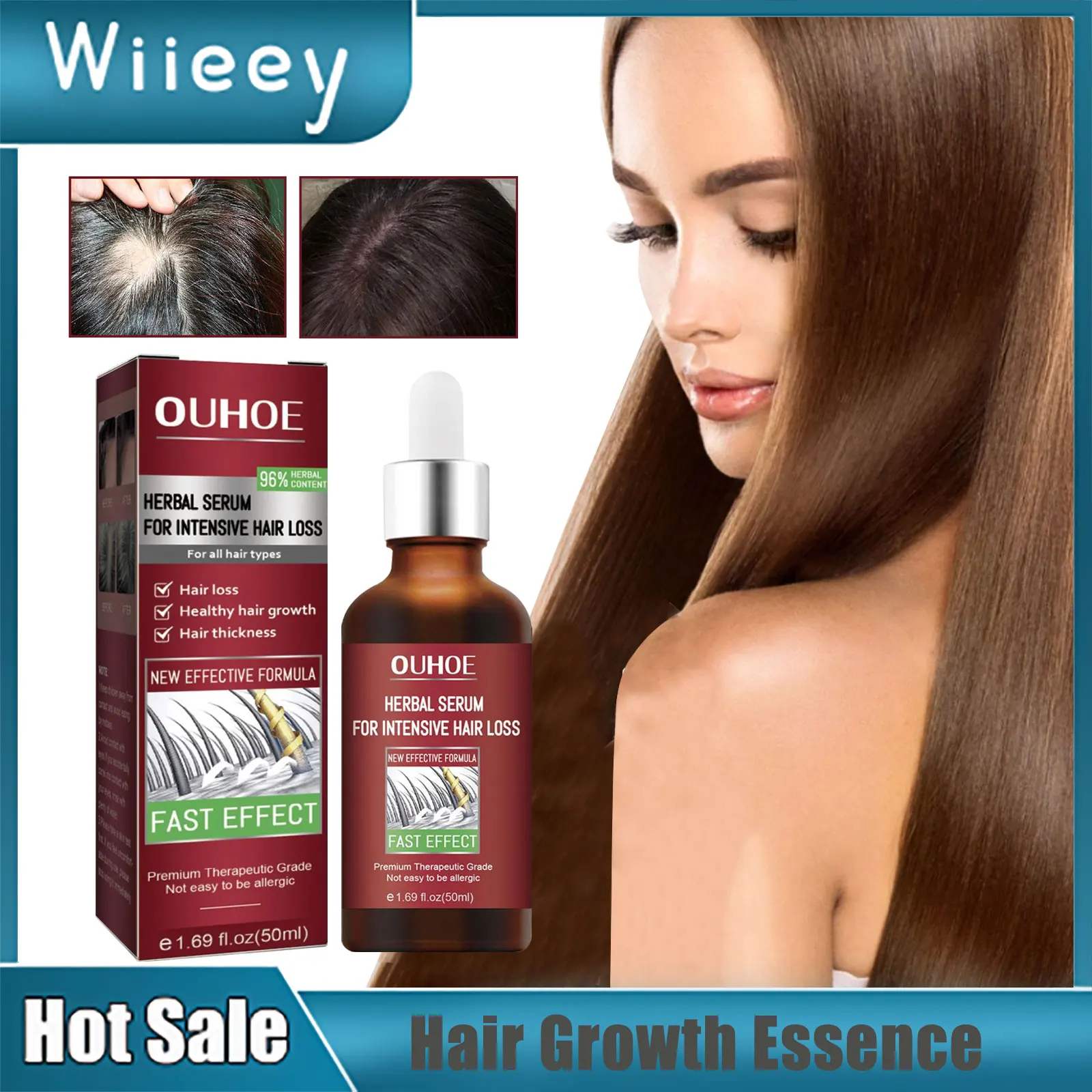 

Hair Loss Essence Scalp Massage Treatment Nourishing Tough Root Fast Growth Effective Repairing Damaged Prevent Baldhead Serum