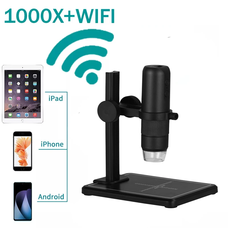 

1000x цифровой микроскоп с Wi-Fi, портативный электронный микроскоп для пайки светодиодный светодиодная камера, лупа для фотографий