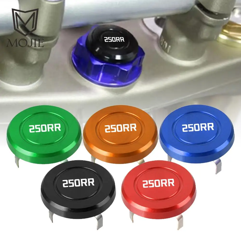 

Motorcycle 2020 2021 250RR STEM CAP 250RR Logo CNC Steering Stem Cap Cover For Beta RR 250 300 2T 2013-2017 Decorative Screw Cap