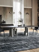 italian minimalist solid wood rectangular dining table villa restaurant designer modern light luxury dining table