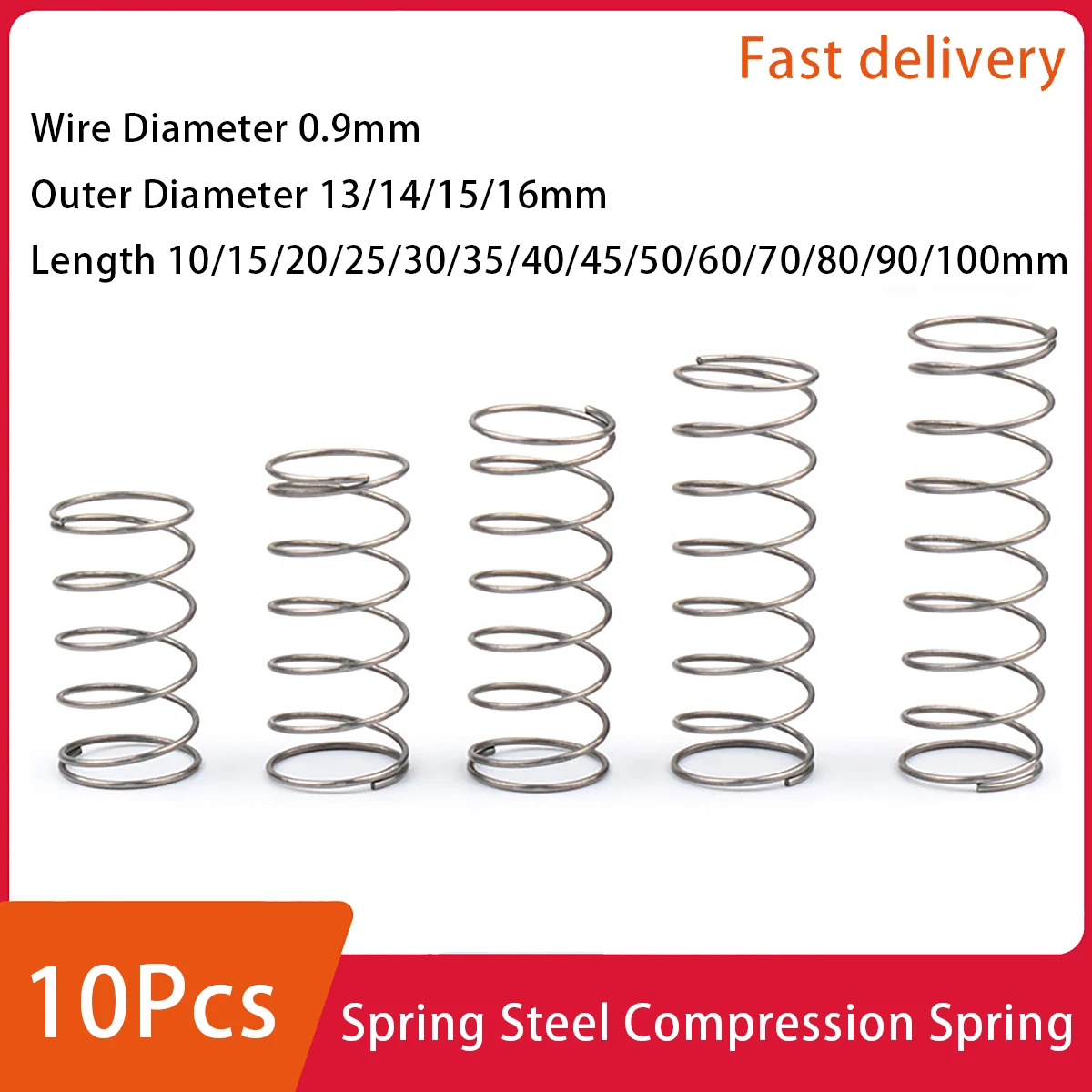 

Стальные пружины сжатия 10 шт.