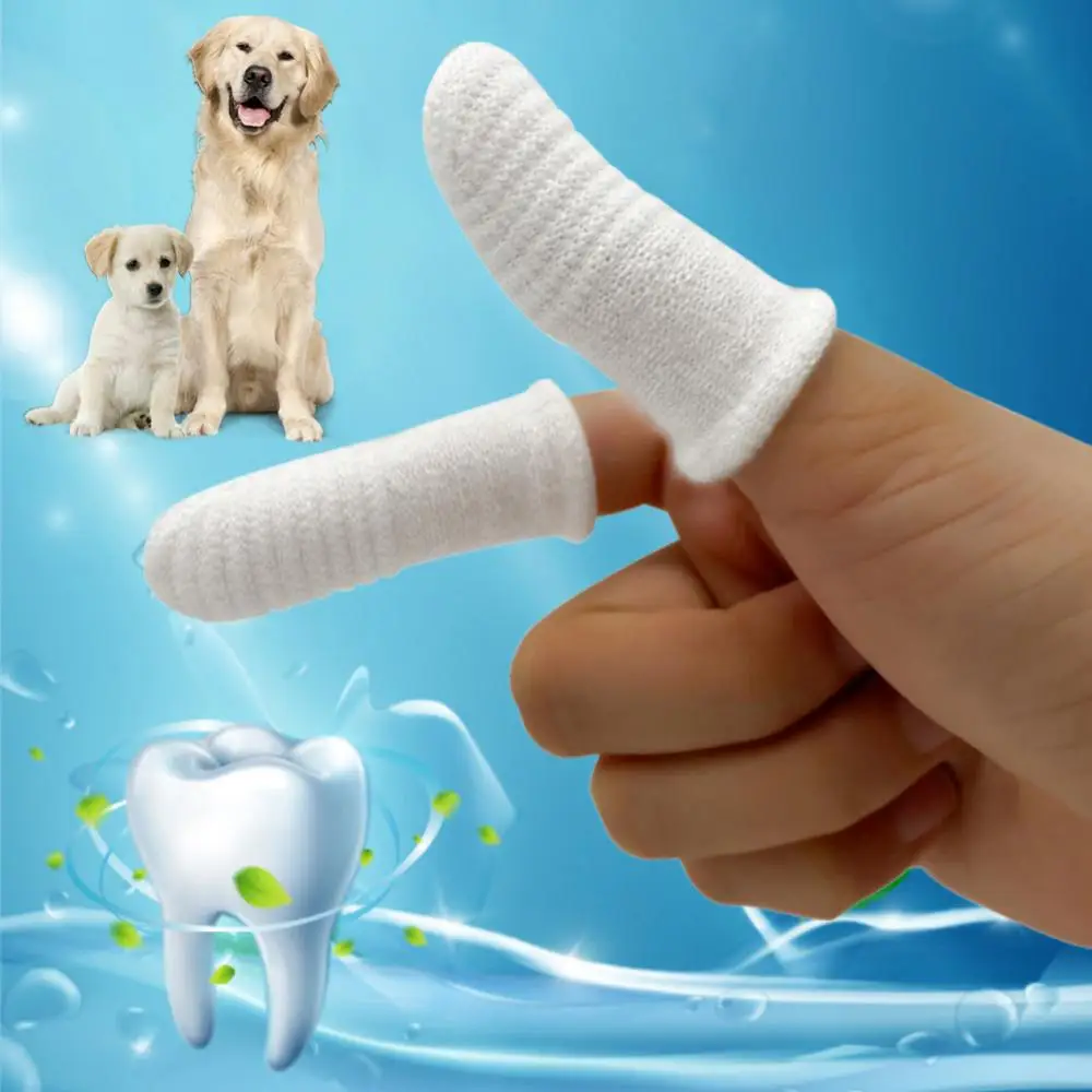 

Dog Toothbrushes Soft Pet Fingers Toothbrush Teddy Dog Cat Cotton Brush Teeth Oral Cleaning Kitten Bad Breath Care Pet Supplies