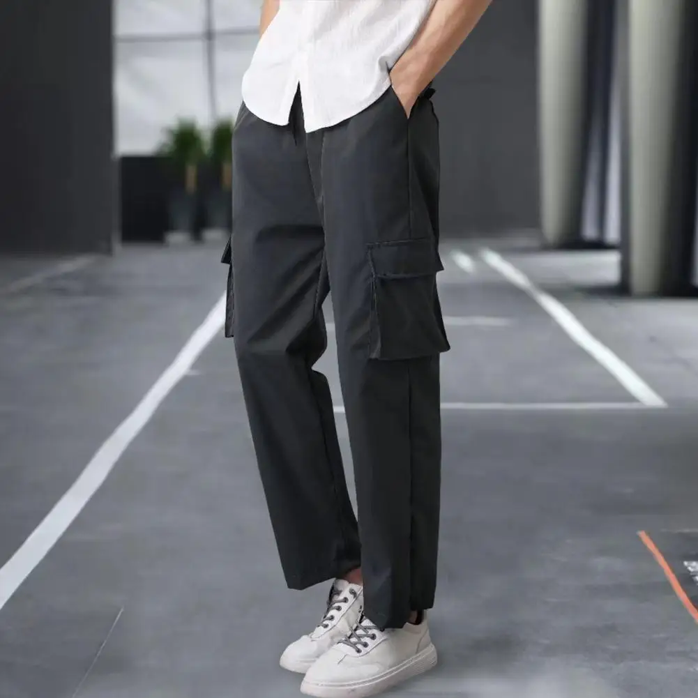 

Trendy Streetwear Soft Spring Trousers Spring Trousers Elastic Waist Match Top
