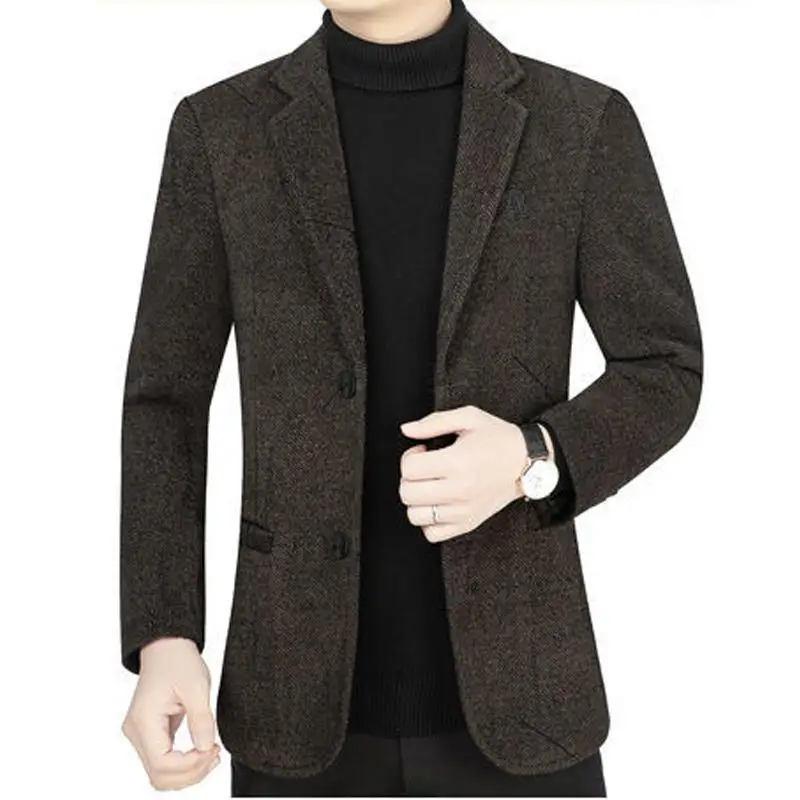 

High Quality Men's Coat Middle-aged Suit Fashion Men's Spring and Autumn Business Casual Clothes Spring Top Dad Clothes Blazers