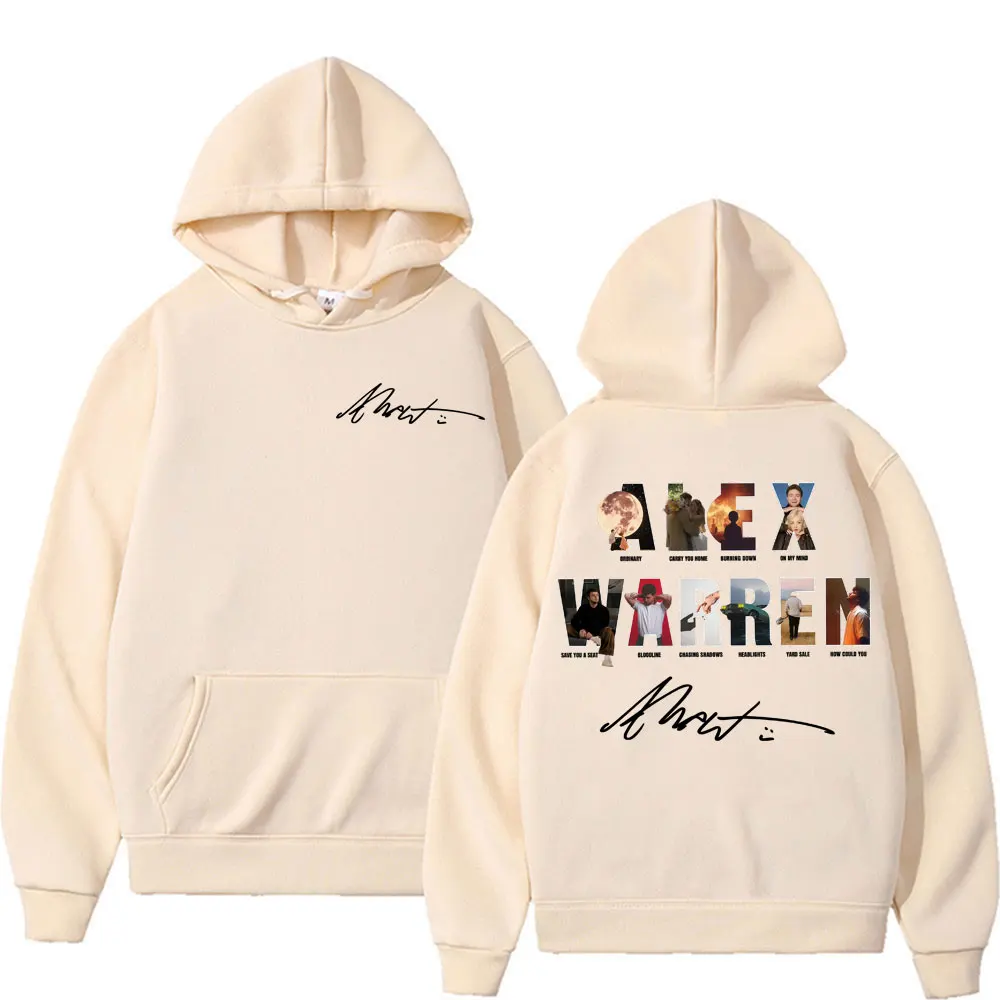 Фото Alex Warren Album Song Titles Music Merch толстовки для мужчин и женщин модные ретро пуловеры с длинными рукавами зимние повседневные флисовые кофты №5