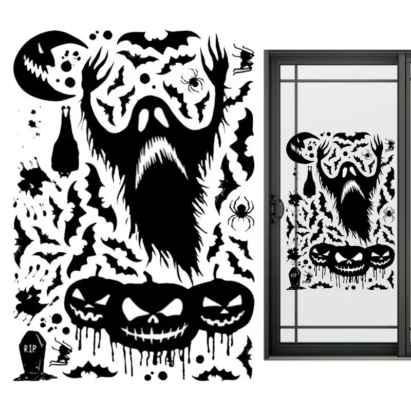 

Halloween Silhouette Stickers Scary Halloween Window Silhouette Decorations Scary Static Stickers Spooky Halloween Themed