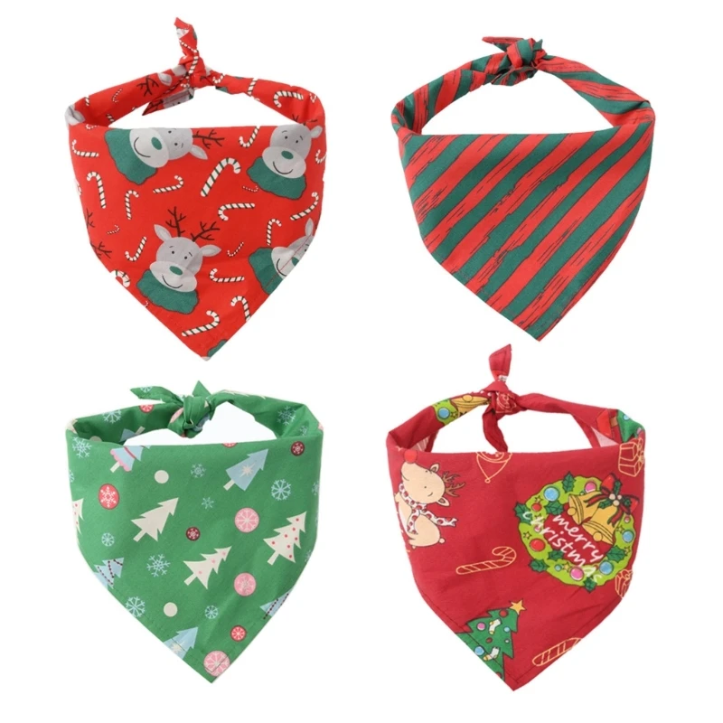 

Dog Bandana Bibs Scarfs Kerchief Pet Neckerchief Christmas Accessories