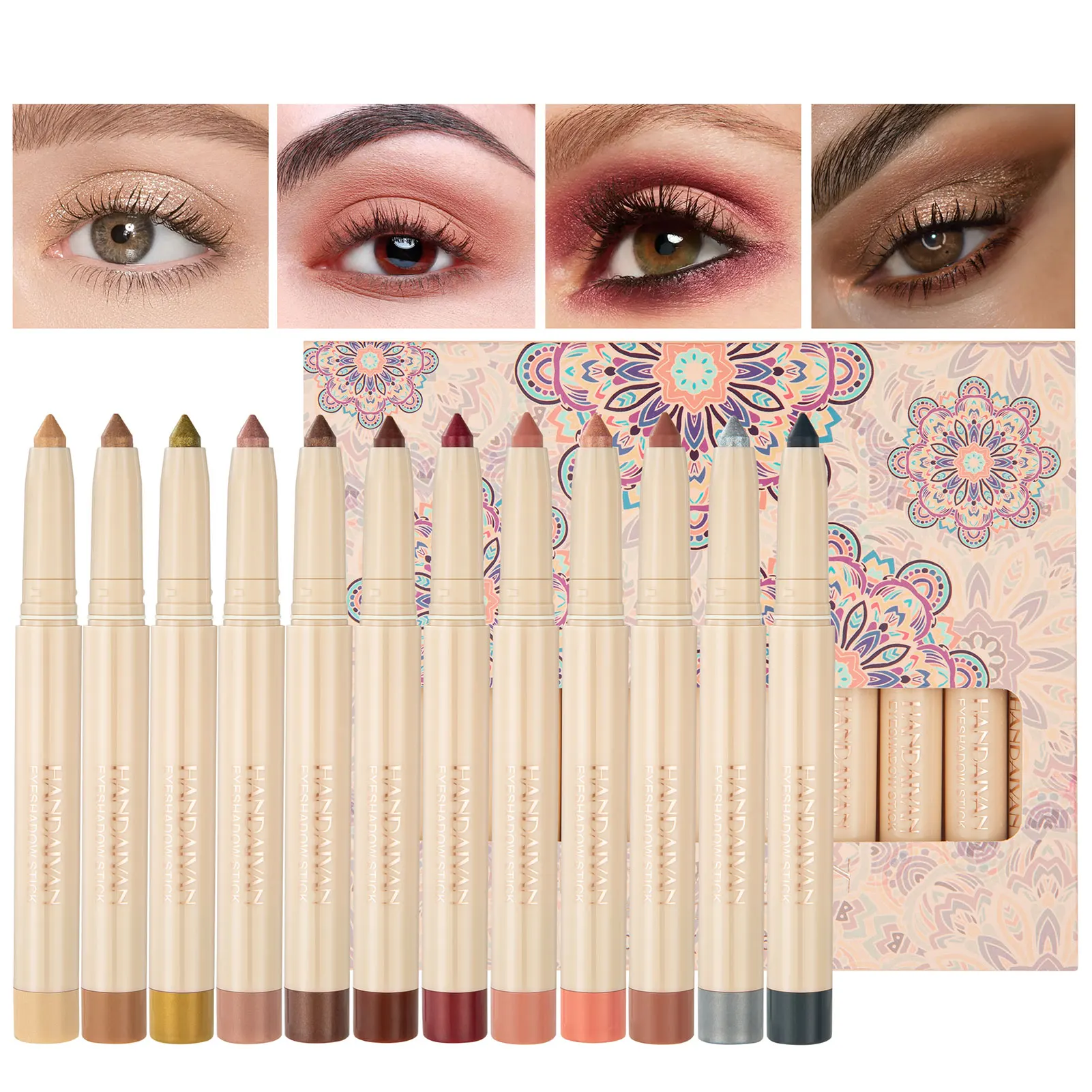 

Eyeshadow Set Double-Ended Eyeshadow Stick Waterproof Long Lasting Matte Eyeshadow Stick With Pencil Sharpener