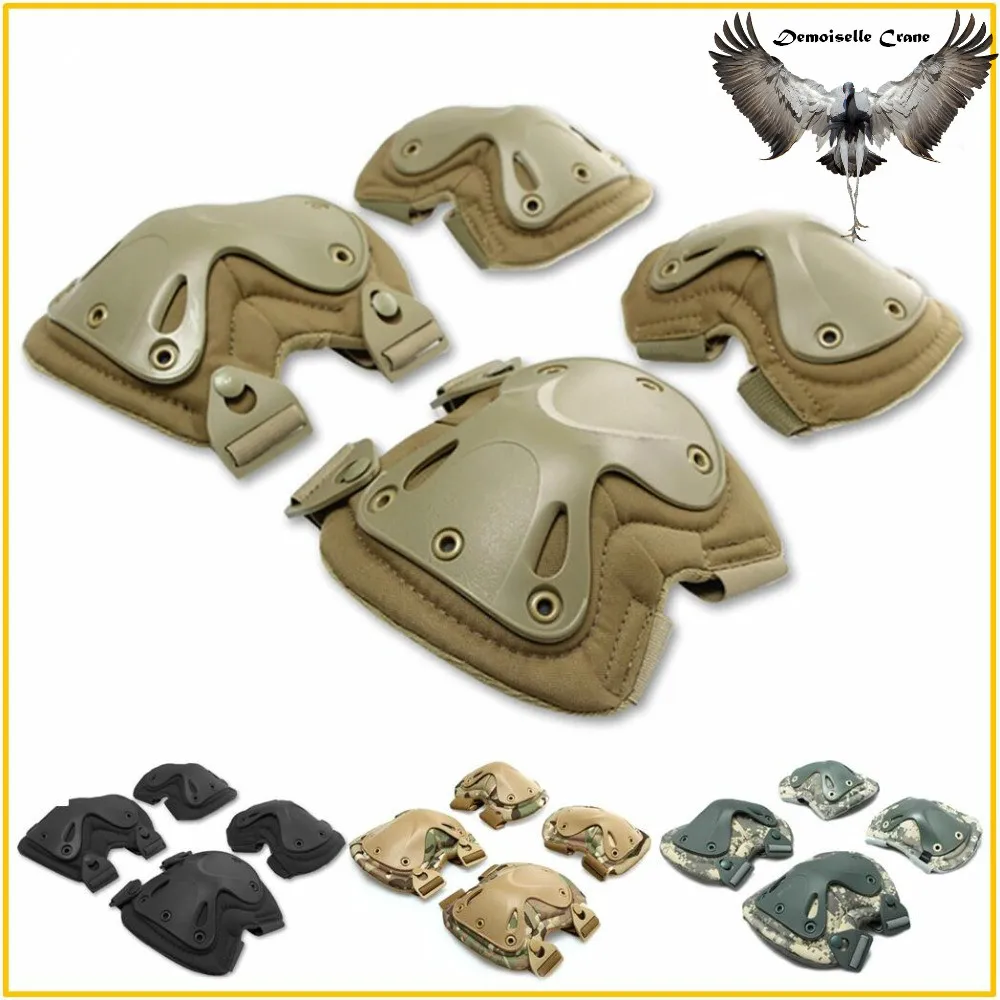 FX Tactical Paintball Accessories Protection Knee Pads Elbow Pads Set for Outdoor Climbing Skating Training Elbow Kneecap 4 PCS