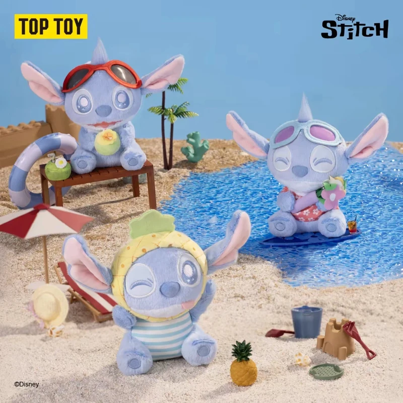 Фото TOPTOY Stitch: Оригинальная коллекционная фигурка-сюрприз из серии «Летний пляж» – милый подвесной кулон, идеальный подарок для фанатов аниме и коллекционеров. №2