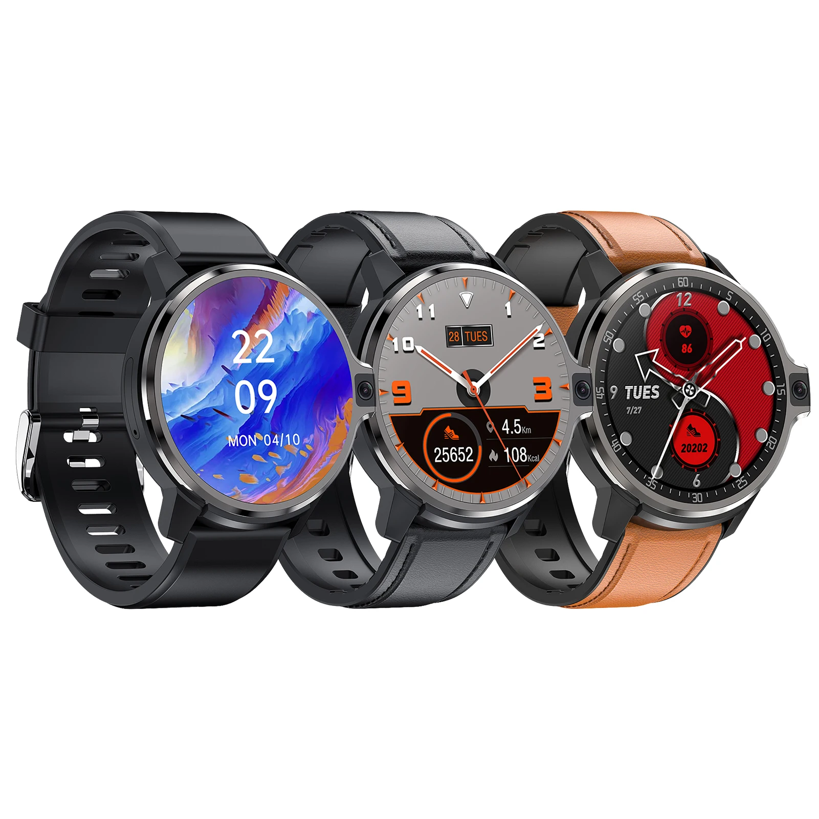 

Smart Watch For Men Sports Watch Dual Mode Camera Dual Chip Bluetooth GPS 4G Support Android/IOS IP67 Waterproof Touch Screen