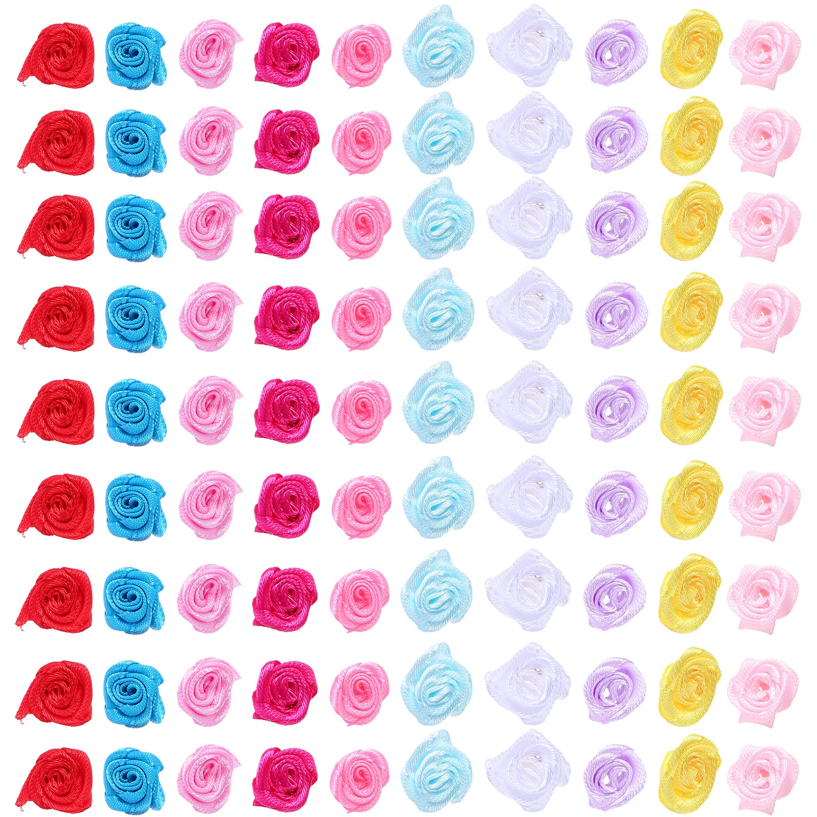 

Ribbon Flowers Craft Roses Flower Handmade Heads Fake Decor Ornament Christmas Bows Decoration Miniature Sewing Appliques Rose