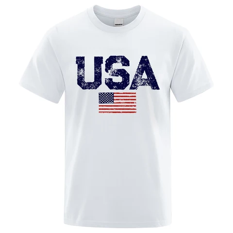 Мужские футболки винтажный с флагом США с уличным принтом, Высококачественная новая футболка, летние повседневные хлопковые топы, воздухопроницаемая футболка в стиле хип-хоп