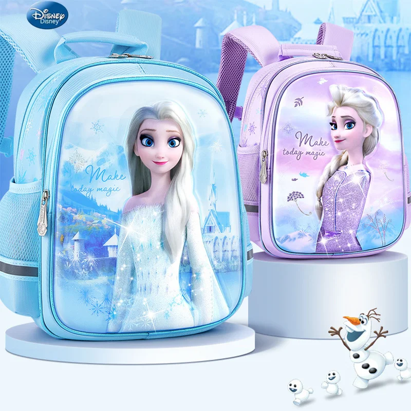 

Disney Backpack Frozen Elsa Princess Cartoon Schoolbag Girl Cute Primary School Bag Kindergarten Cute Backpack Kids Student Gift