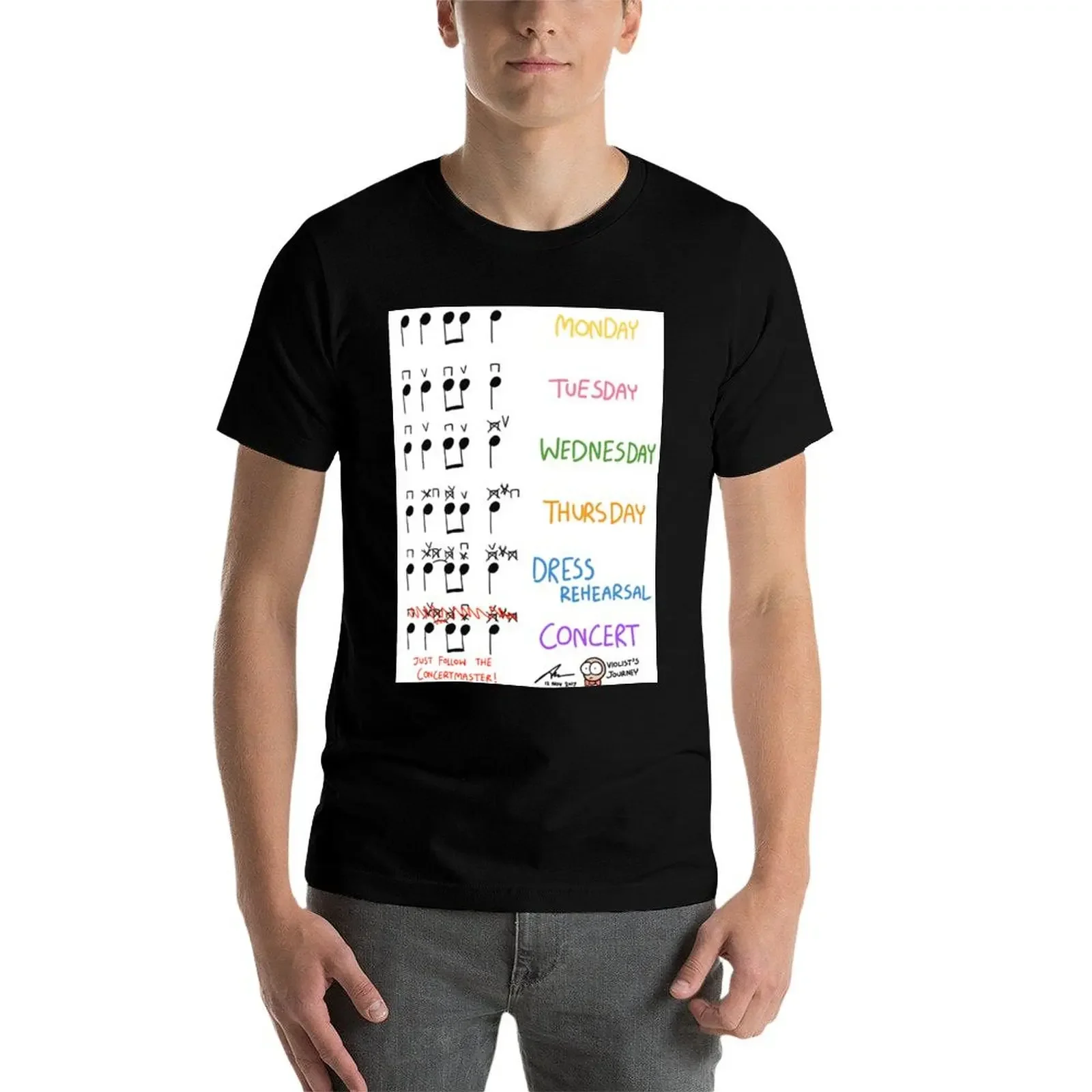 Еще один день в оркестре. Быстросохнущие мужские футболки с графическим принтом