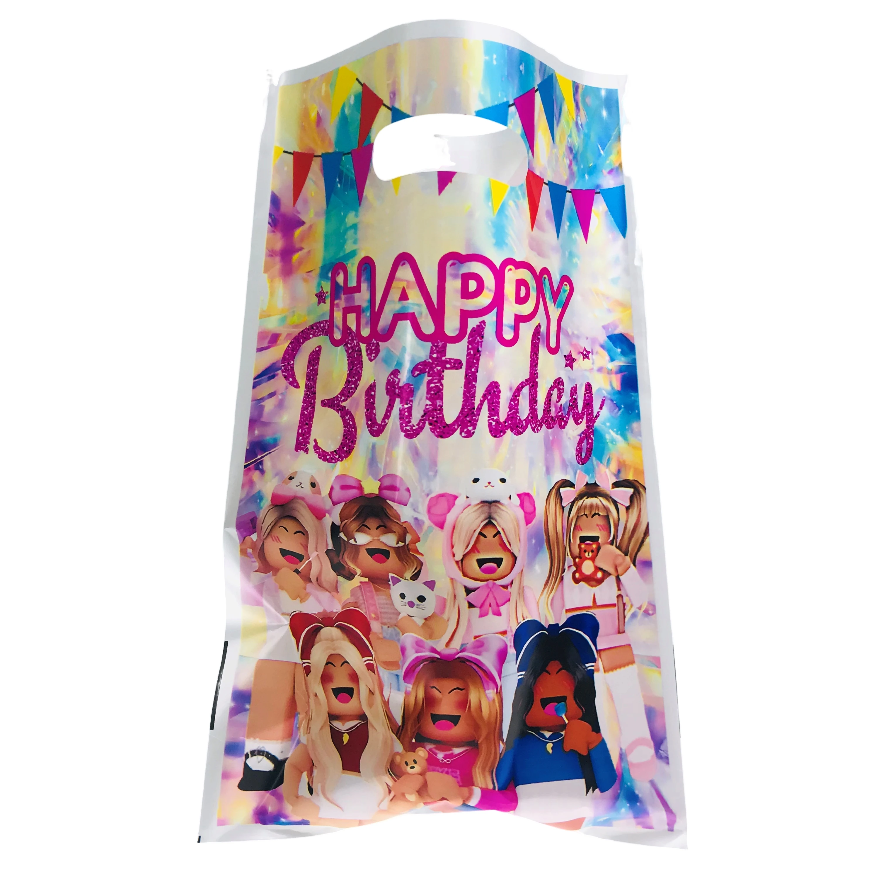 

Розовые эко-сумки Roblox с милыми мультяшными конфетами