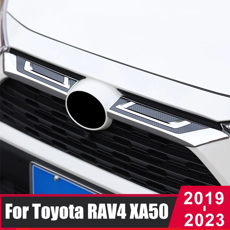 

For Toyota RAV4 XA50 2019 2020 2021 2022 2023 Car Front Grill Grille Decoration Cover Trim Styling Moldings Exterior Accessories