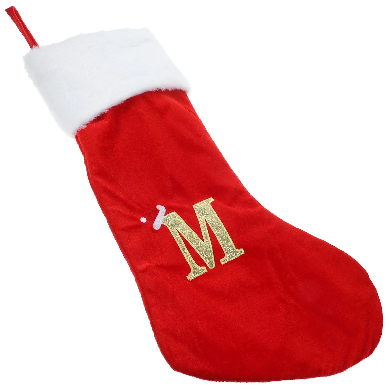 

Decorative Christmas Sock Christmas Party Sock Christmas Letter Stocking Hanging Xmas Sock (Letter M)