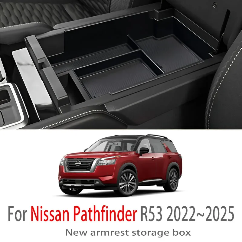 Auto Parts For Nissan Pathfinder R53 2022~2025 2024 Car Center Console Armrest Storage Box Multifunctional Interior Accessories