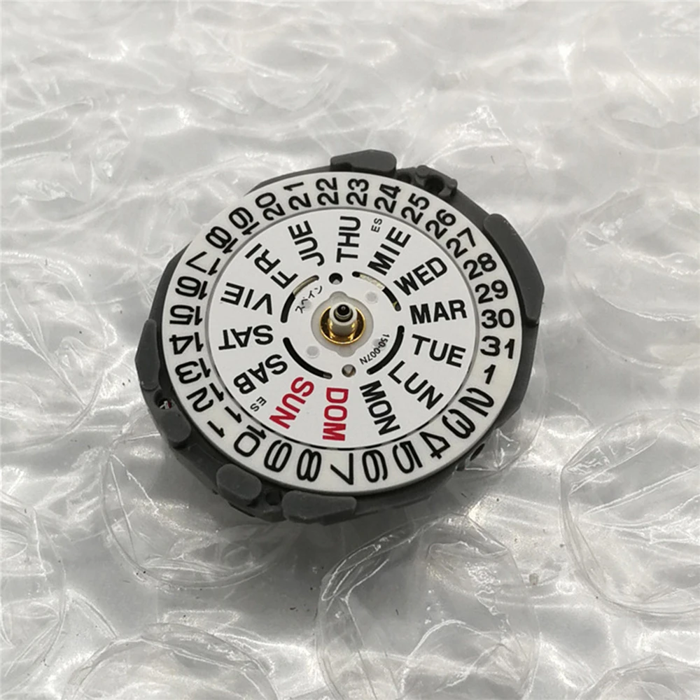 

Часы с механизмом, новый оригинальный двойной календарь, 3 часа, кварцевый электронный механизм VJ23