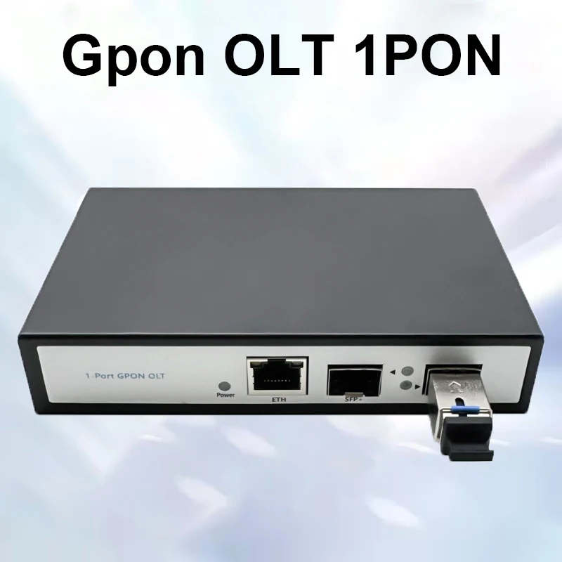 Фото Ручной мини-Gpon OLT 1 порт 1:128 onus с гигабитным оптоволоконным модулем 9 дБ-13 дБ SFP GBIC C+ 12 В постоянного тока 2 А Мощность 1 pon OLT GPON №3