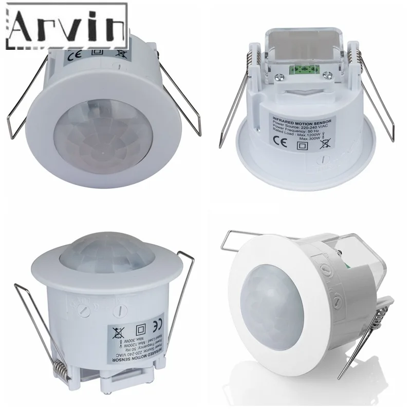 Домашняя система сигнализации Home Security Alarm Systen 360 Degree Infrared PIR Detection IR Recessed Motion Sensor Detector Auto Light Switch on.