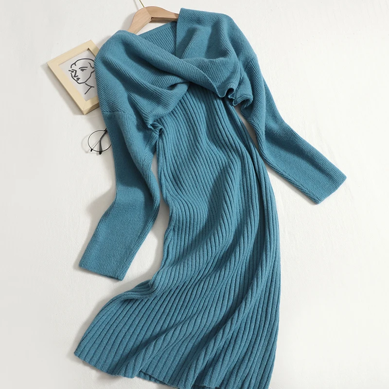 

Женское трикотажное платье-комбинация Hikigawa, однотонное трикотажное платье без рукавов с V-образным вырезом и элегантный универсальный свит...