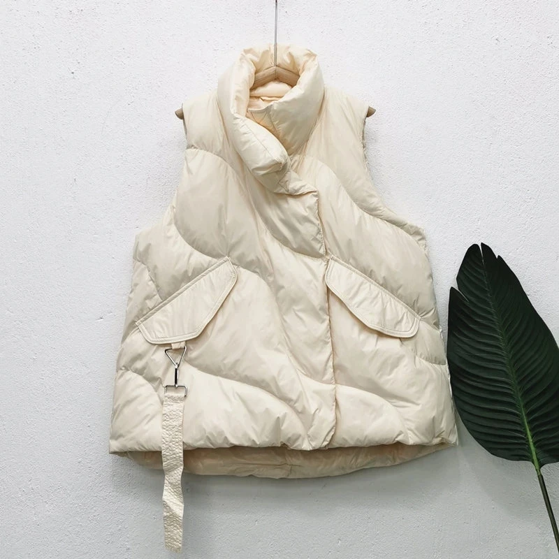 Warm Vest 2023 Windproof Waistcoat Autumn Winter Women Sleeveless Jacket Coat Loose Women Zipper Cotton Down Vest Female Outwear