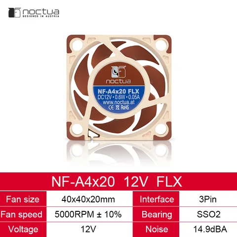 Noctua NF-A4x20 40 мм корпус вентелятор