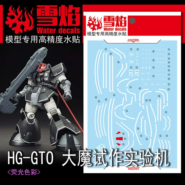 Model Decals Water Slide Decals Tool For 1/144 HG GTO DOM