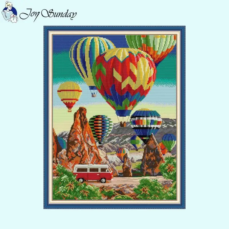 

Joy Sunday Scenery Pattern Printed Cross Stitch Kit HD Printed Fabric Aida 11CT 14CT 16CT Needlework DIY Hand Sewing Home Decor