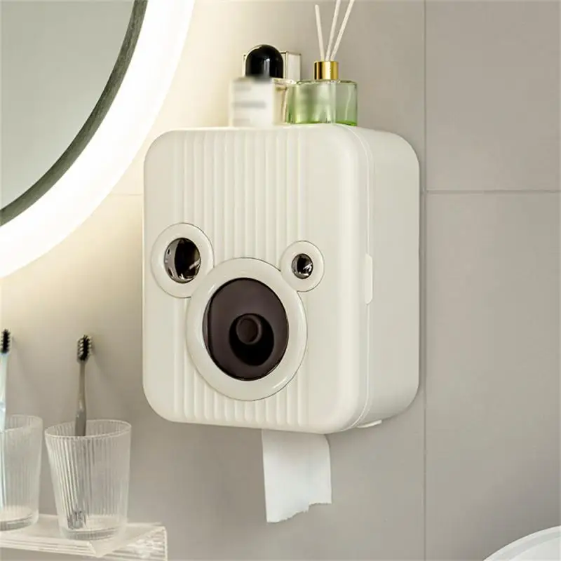 

Paper Output Is Smooth Bathroom Tissue Box Home Storage Wall Mounted Tissue Box Geometric Style Toilet Paper Box Strong Paste