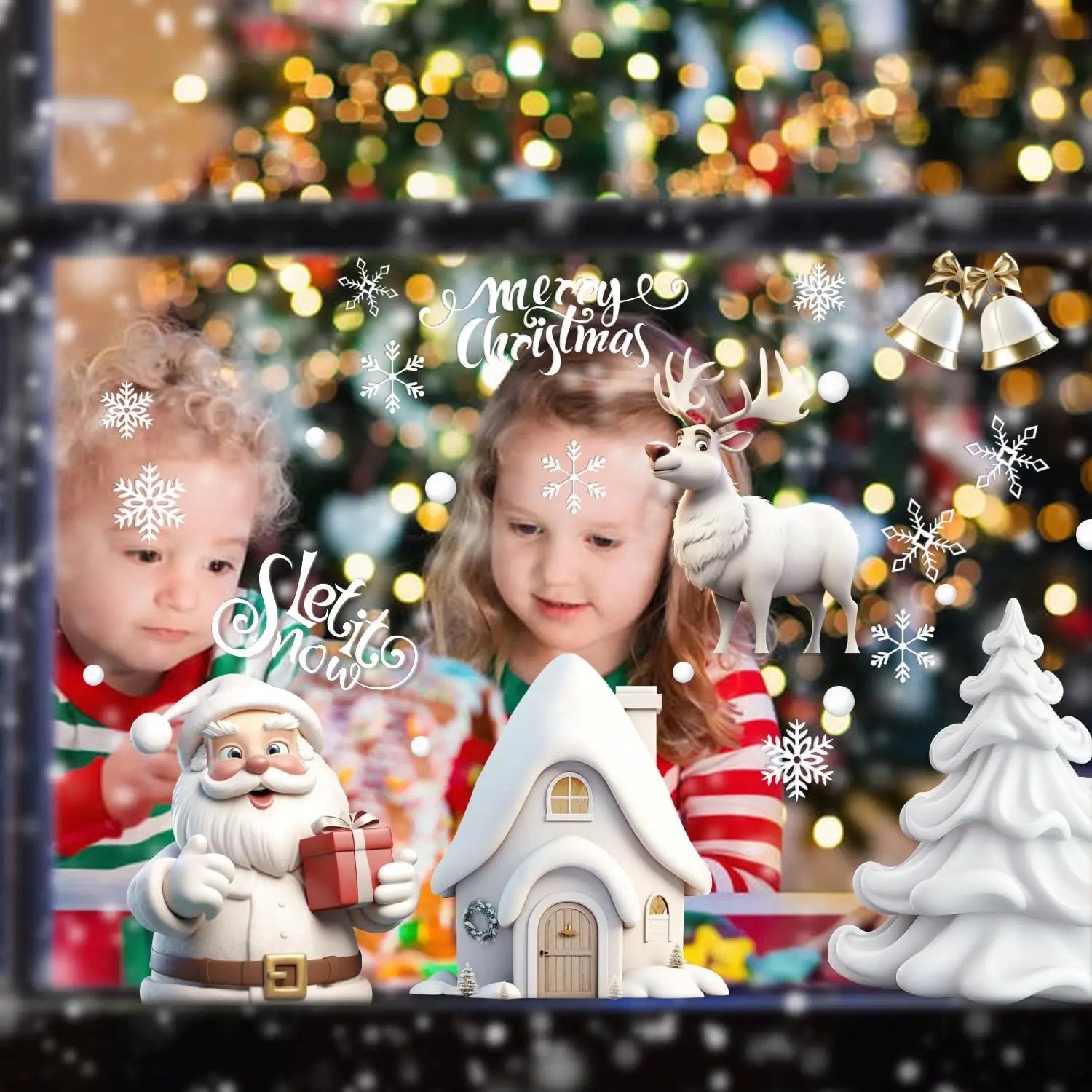 90 шт. наклейки на рождественскую елку