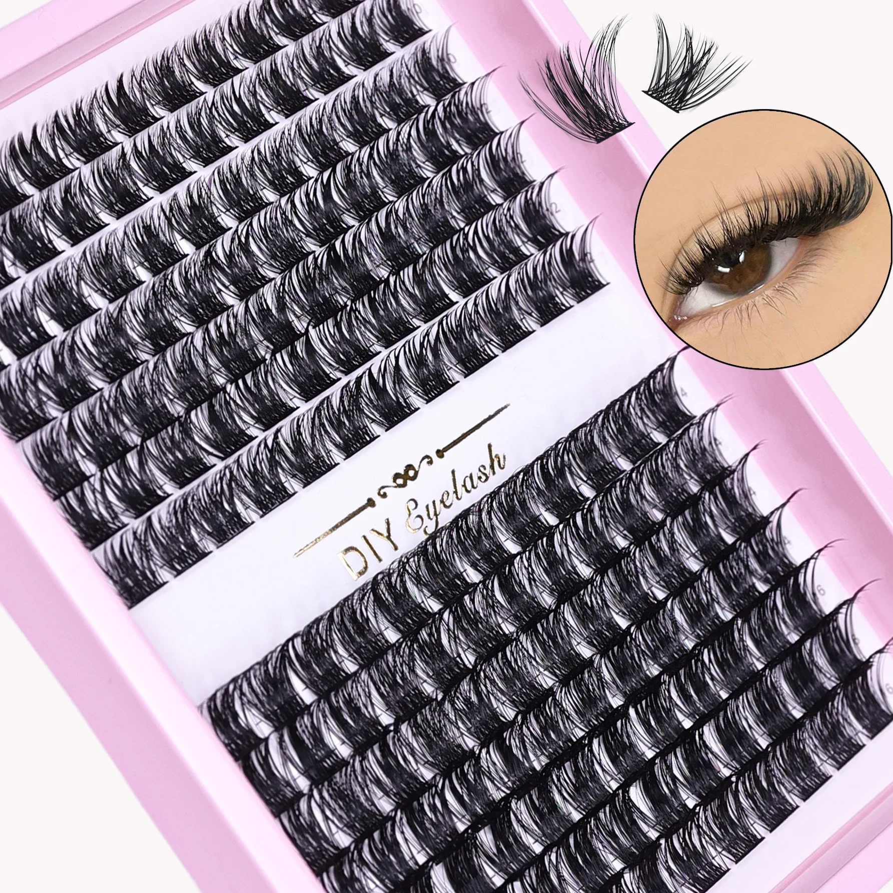 Lash Clusters 168pcs Cluster Lashes 10-16mm Lashes