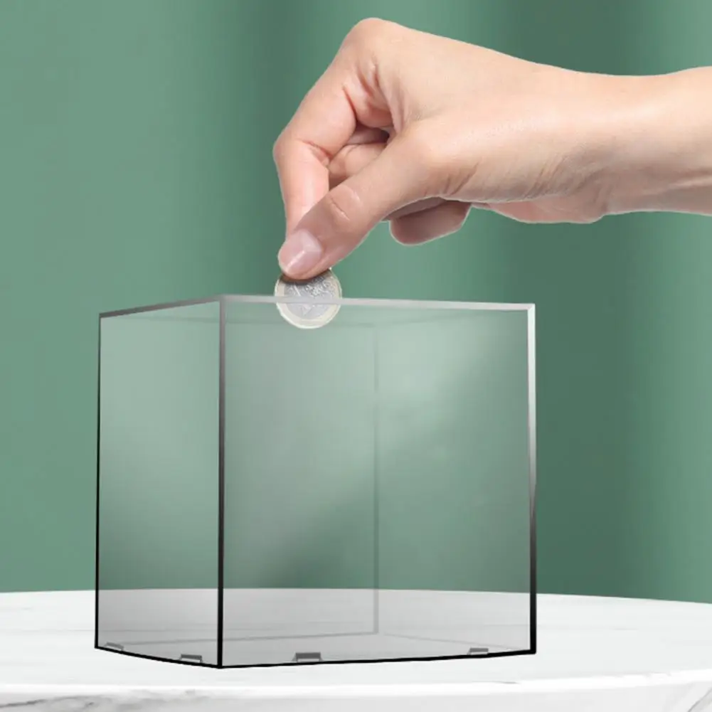 

Plastic Piggy Bank Coins Saving Box Coin Money Saving Box Jar Coins Storage Box Desktop Ornament Home Decor Cash Storage Box