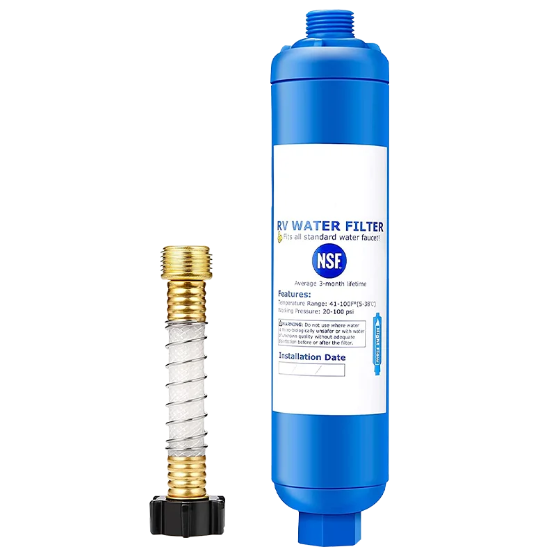RV Inline Water Filter, NSF Certified, Reduces Chlorine, Bad