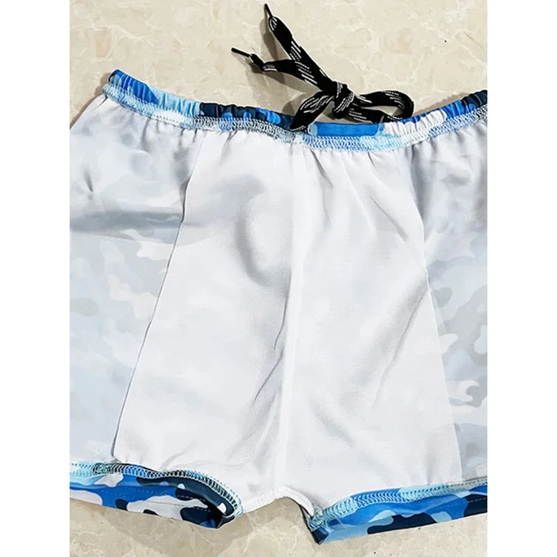 Детские спортивные Купальники для мальчиков из 2 предметов пляжная одежда