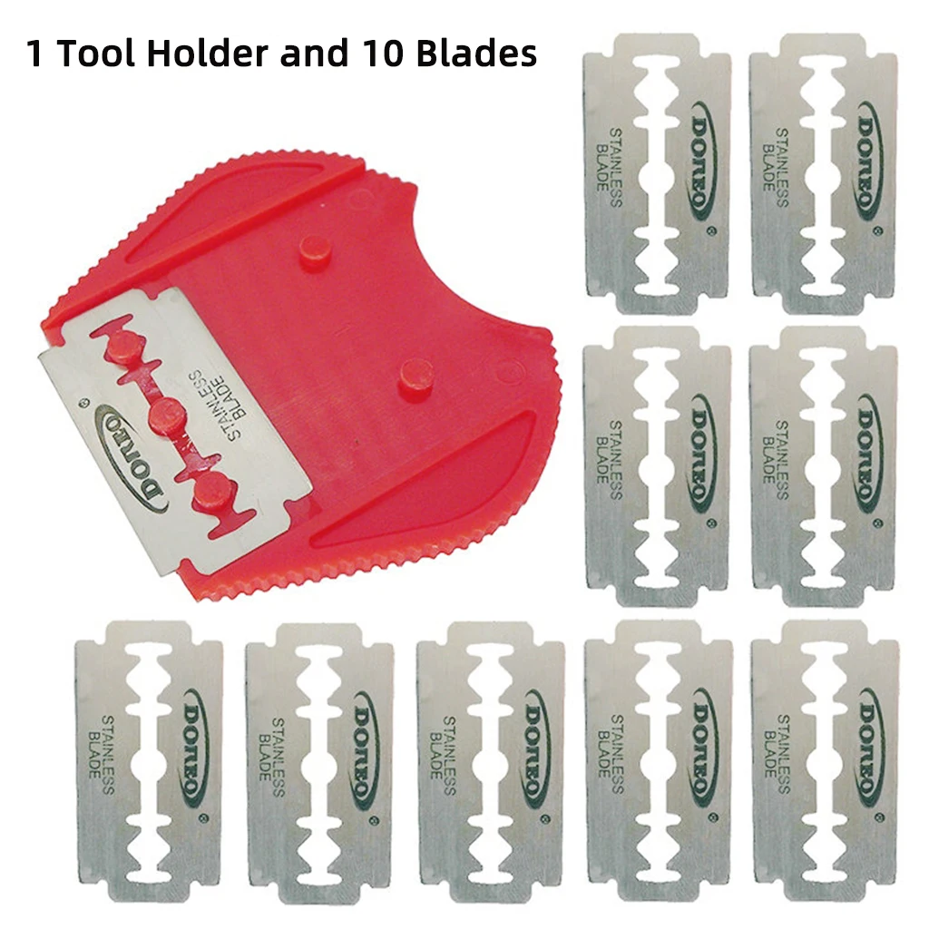 

Держатель для лезвий для бритвы, пластиковый инструмент для удаления клея для мелкой рекламы, инструмент для чистки, ручка для лезвий с тремя отверстиями