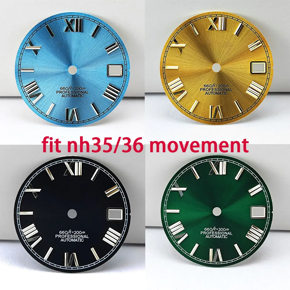 

New Roman numeral 28.5mm dial NH35 dial S dial is suitable for NH35 NH36 movement watch accessories repair tools