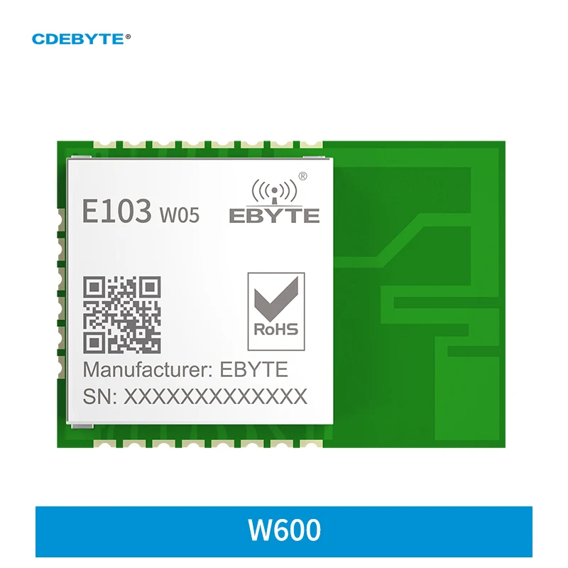 

Встроенная антенна CDEBYTE E103-W05 W600 2,4 ГГц IEEE 802,11 b/g/n 20 дБм по AT-команде smd PCB, Wi-Fi на последовательный порт, беспроводной модуль