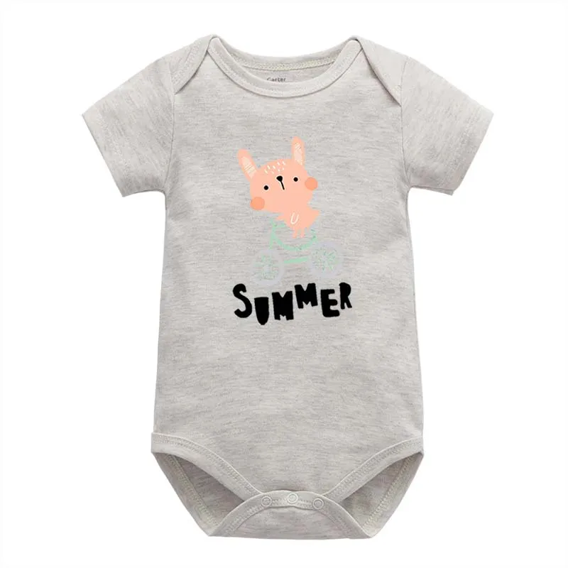 

Newborn Baby Bodysuit Summer Clothes Boys Girls Jumpsuit Letter Short Sleeve Cotton Clothes Infant Outfits 3-6M for Kids Gifts