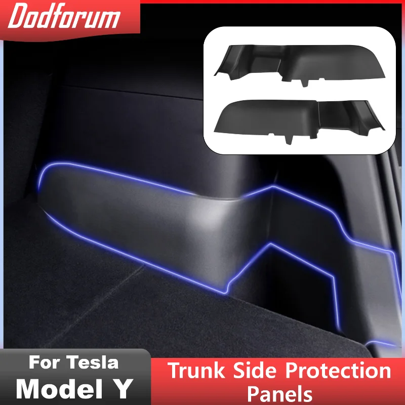 Trunk Side Protection Panels Anti-scratch ABS Material Protection Panels Trunk Both Sides For Tesla Model Y 2023 Accessories