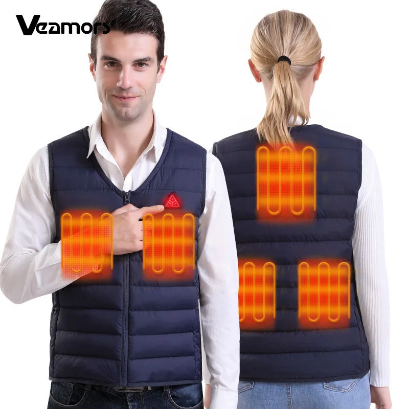 

Winter Warm Heated Hiking Vest for Men Women Outdoor Waistcoat Ski Fishing Camping USB Infrared Electric Heating Clothing Jacket