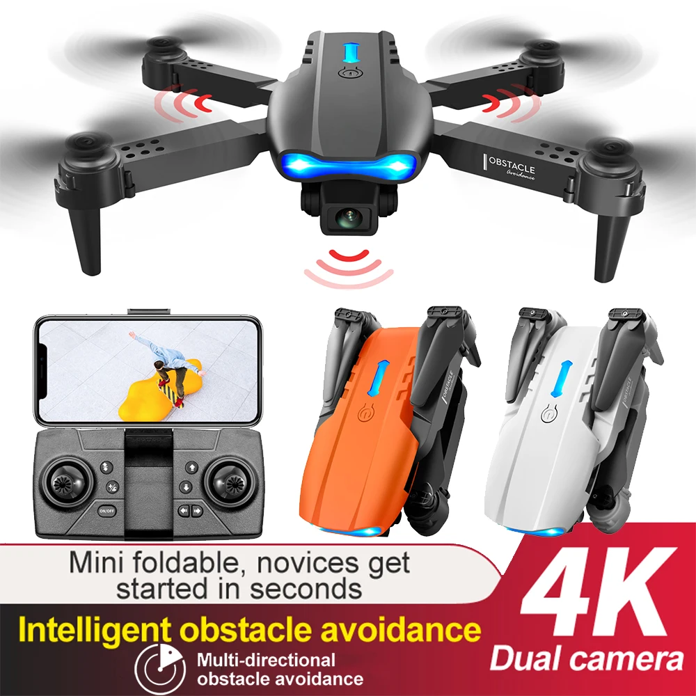 LSRC New Mini Drone E99 K3 PRO 4K HD Camera WIFI FPV Obstacle Avoidance Foldable Profesional RC Dron Quadcopter Helicopter Toys