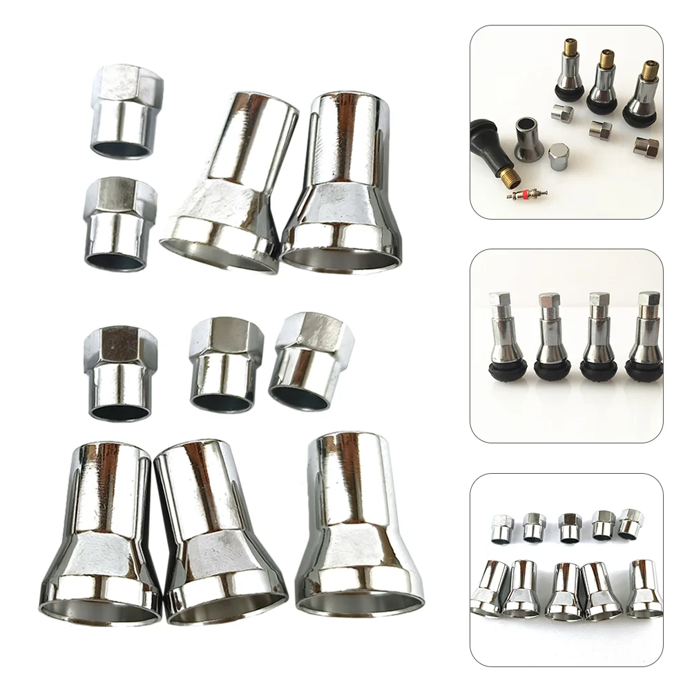 

2 Sets Valves Stem Caps and Valves Stems Sleeves Set for Car Tires Valves Stem