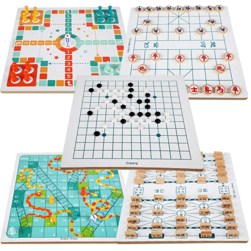 

Baby Montessori Wooden Toy Children's Multifunctional Games Brain Game Puzzle Game Early Education Educational Toy Children Gift