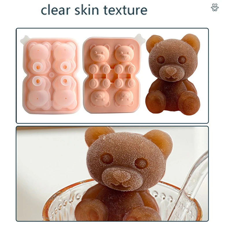 Силиконовая сетка форма для льда с красным медведем самодельная молока чая кофе