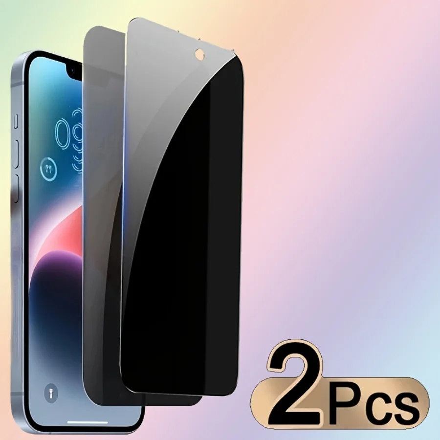 

2pcs Full Cover Privacy Screen Protector For iPhone14 13 12 11 Pro Max Anti-Spy Tempered Glass For 7 8Plus X XR XS Max Film
