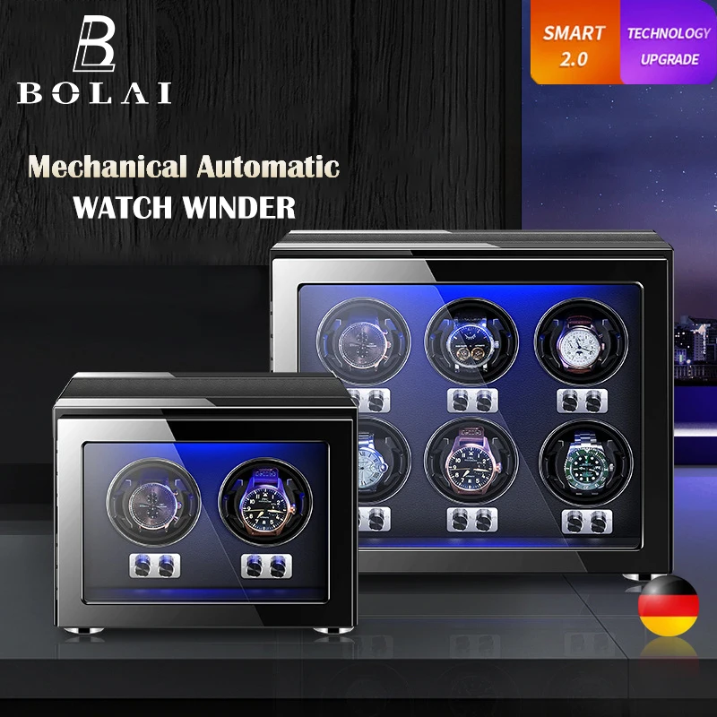 

Automatic Watch Winder Top Luxury Brand Mechanical Watch Safe Box with Adjustable TOP Modes Wood Watches Storage Accessories Box